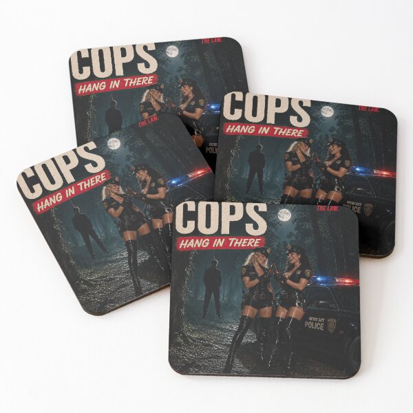 Item preview, Corrupted Cops – Hang in There | Retro Grindhouse Poster designed and sold by obstinator.