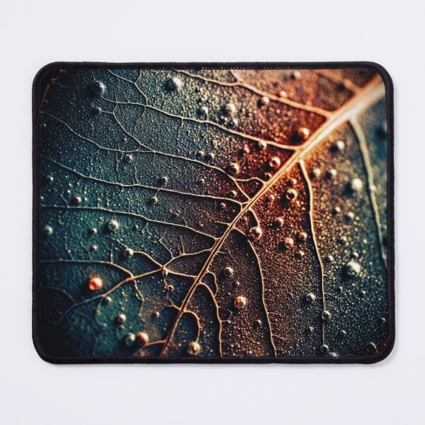 Item preview, Galaxy Dew Drops Leaf Macro Photo designed and sold by WitchyBotanicaArt.