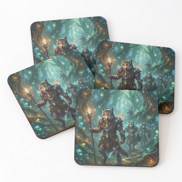 Item preview, Wolf Warrior Nature Fantasy RPG Sci Fi Art designed and sold by ART ATTACK ZONE.