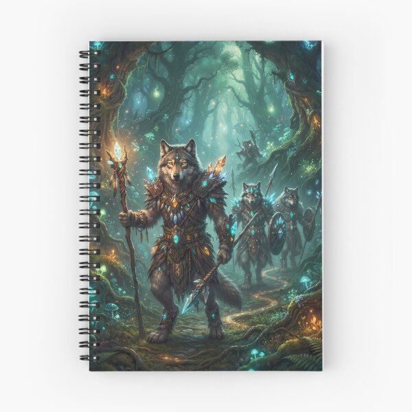 Item preview, Wolf Warrior Nature Fantasy RPG Sci Fi Art designed and sold by ART ATTACK ZONE.