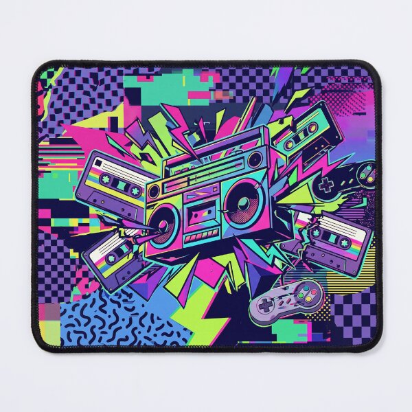 Item preview, Retro 90s Glitch Boombox and Controller designed and sold by BREWR.
