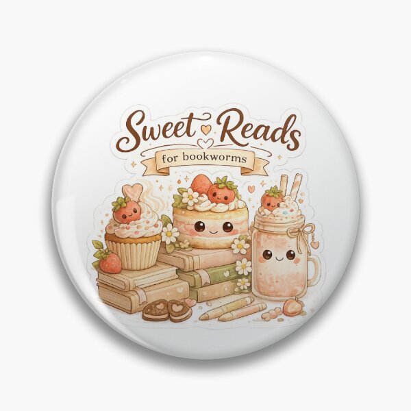 Item preview, Sweet Reads for Bookworms | Cute Kawaii Dessert & Books Cozy Aesthetic Sticker designed and sold by MUSA'S.