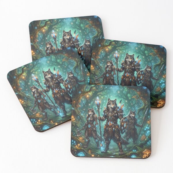 Item preview, Wolf Warrior Nature Fantasy Sci Fi Art designed and sold by ART ATTACK ZONE.