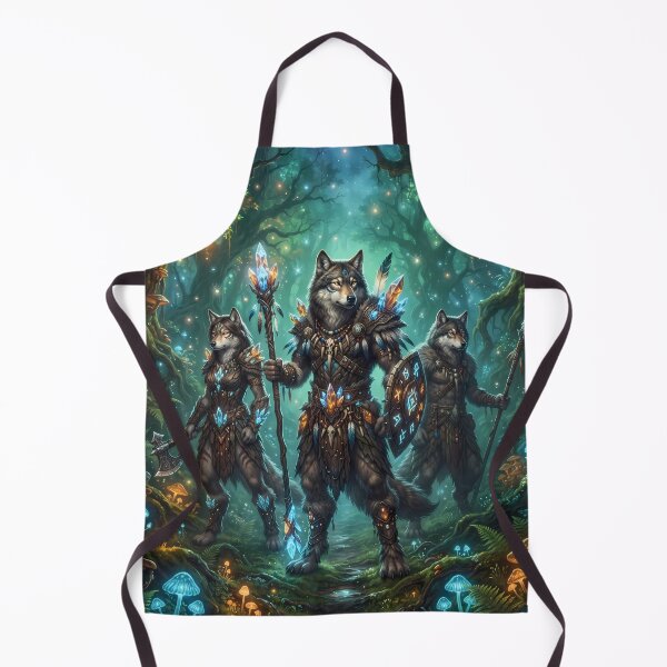 Item preview, Wolf Warrior Nature Fantasy Sci Fi Art designed and sold by ART ATTACK ZONE.