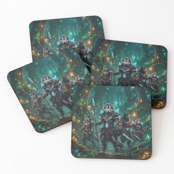 Item preview, Wolf Warrior Nature RPG Sci Fi Art designed and sold by ART ATTACK ZONE.