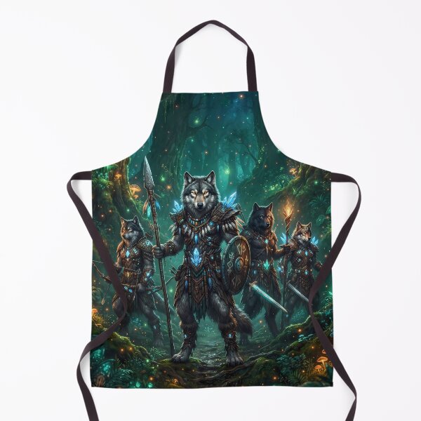 Item preview, Wolf Warrior Nature RPG Sci Fi Art designed and sold by ART ATTACK ZONE.