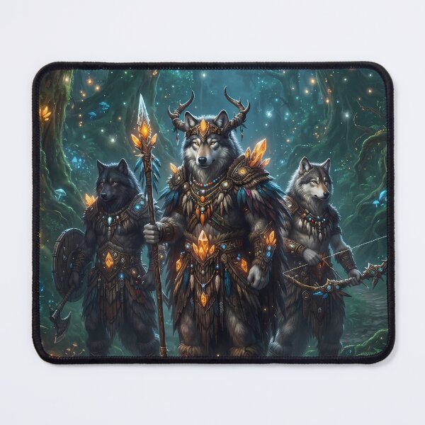 Item preview, Wolf Warrior Fantasy RPG Sci Fi Art designed and sold by ART ATTACK ZONE.