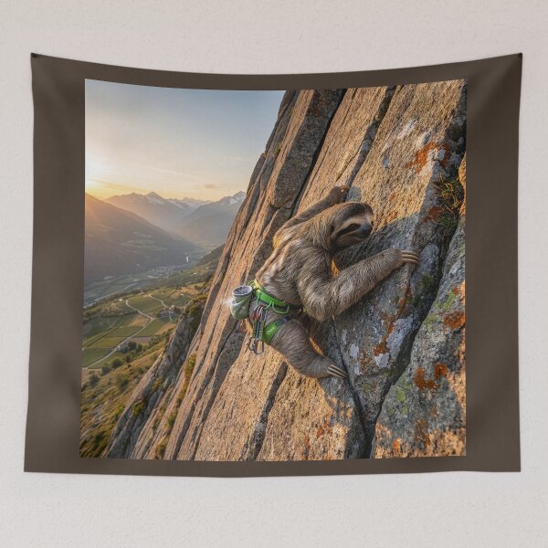 Item preview, Mountain Climbing Sloth is Summit Bound designed and sold by Tridentulus.