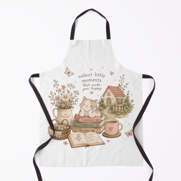 Item preview, Cute Cozy Cat Cottagecore Illustration designed and sold by LunaVales.
