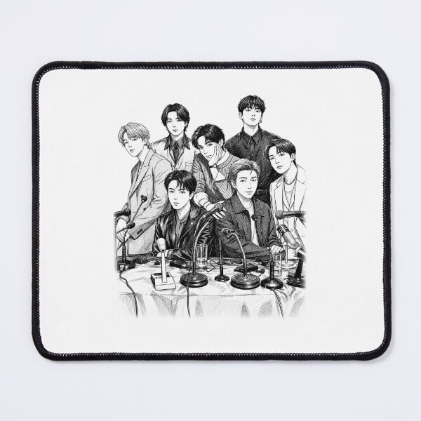 Item preview, BTS Illustration Shirt, Korean Idol Fan Art Tee, Bangtan Members Vintage Unisex Kpop Shirt, Army Gift designed and sold by BerryHand.