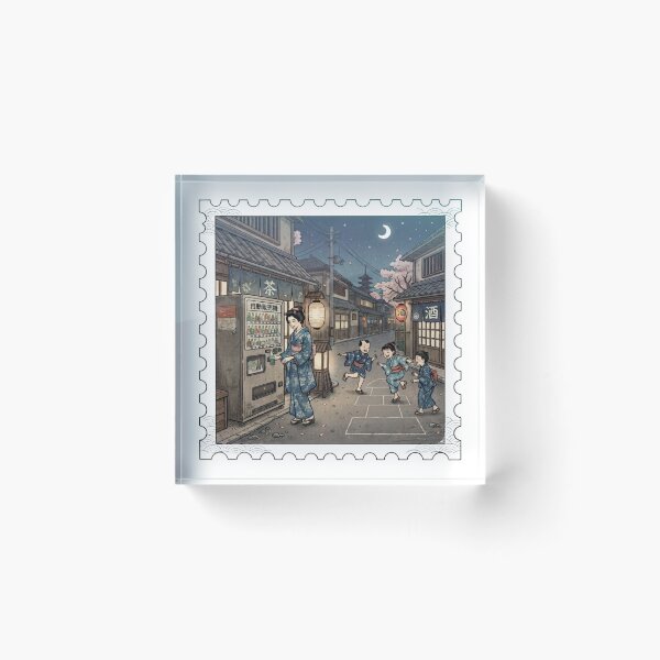 Item preview, Ukiyo-e of a Beauty and Vending Machine on a Street Corner designed and sold by Cocotaka5.