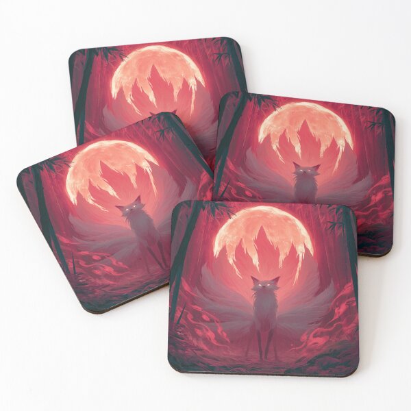 Item preview, Kitsune Beneath Red Moon designed and sold by Rtymer.