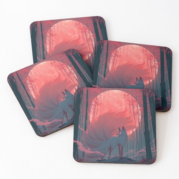 Item preview, Kitsune Beneath Red Moon designed and sold by Rtymer.