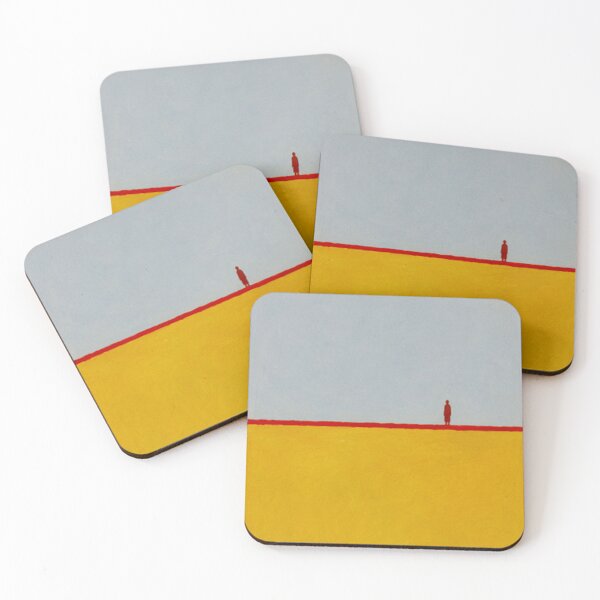 Item preview, "Red Horizon" – Minimalist Yellow Landscape Art designed and sold by Moodzu.
