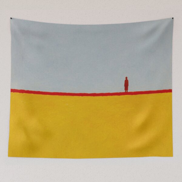 Item preview, "Red Horizon" – Minimalist Yellow Landscape Art designed and sold by Moodzu.