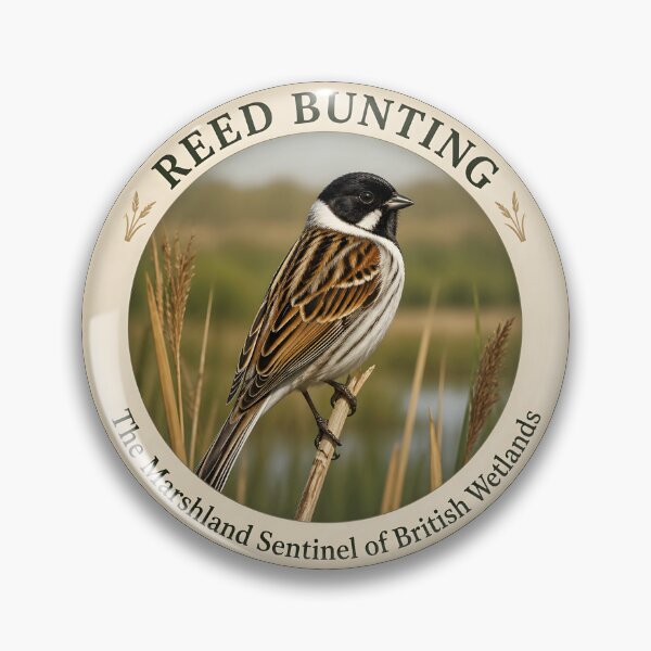 Item preview, REED BUNTING     – The Marshland Sentinel of British Wetlands designed and sold by The Digital Compass.