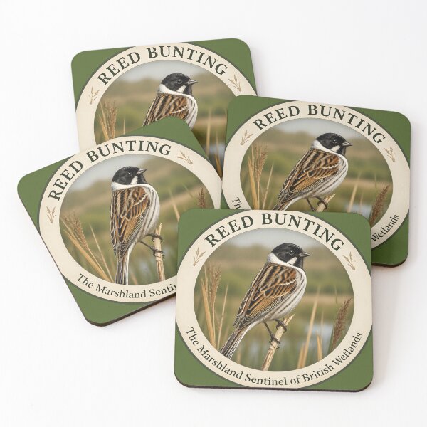 Item preview, REED BUNTING     – The Marshland Sentinel of British Wetlands designed and sold by The Digital Compass.