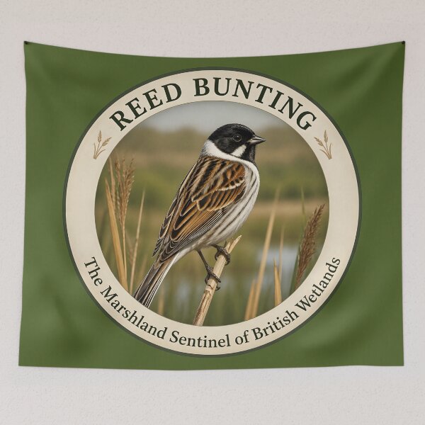 Item preview, REED BUNTING     – The Marshland Sentinel of British Wetlands designed and sold by The Digital Compass.