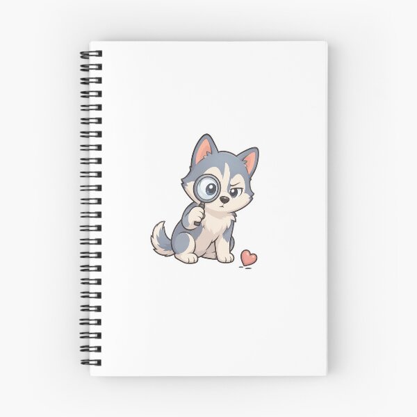 Item preview, Cute Detective Husky Puppy with Magnifying Glass Kawaii Dog designed and sold by naruto4925.