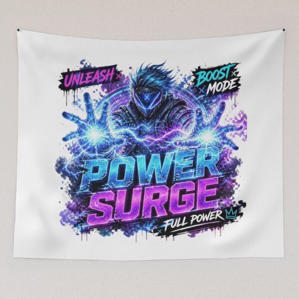 Item preview, POWER SURGE Gaming Sticker – Neon Cyber Gamer Energy Esports Design designed and sold by Stylestickers55.