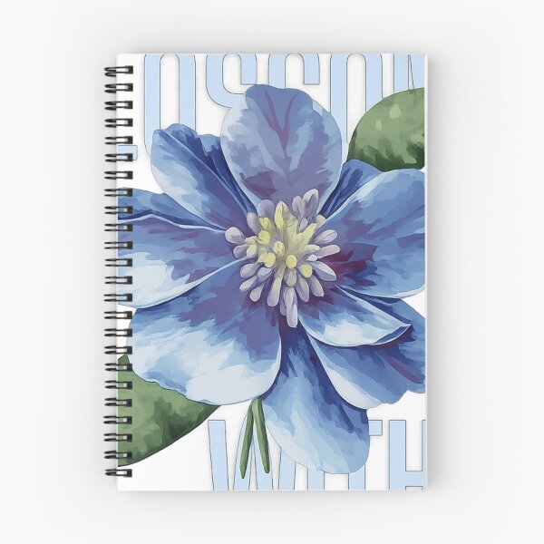 Item preview, Blossom Within Blue Floral Typography designed and sold by LunaVales.