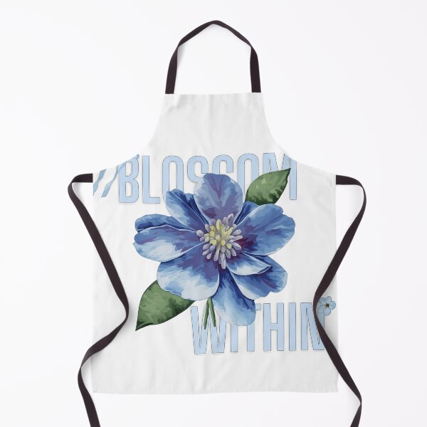 Item preview, Blossom Within Blue Floral Typography designed and sold by LunaVales.