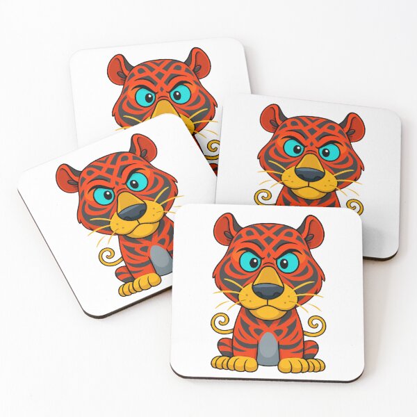 Item preview, Cute Red Tiger Cartoon – Kawaii Colorful Animal designed and sold by trpa04.