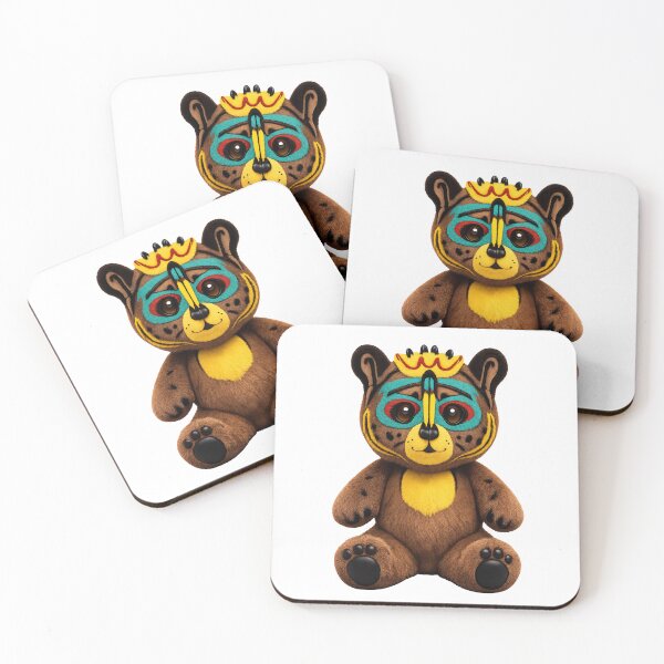 Item preview, Cute Tribal Bear Plush – Colorful Fantasy Animal designed and sold by trpa04.