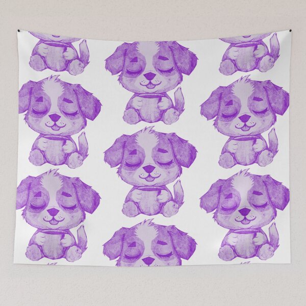 Item preview, Cute Sleepy Puppy Holding Mug designed and sold by kinpirks.