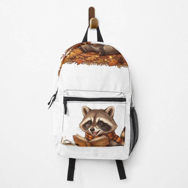 Item preview, Cozy Autumn Raccoon Reading Book Art designed and sold by GrzywaM.
