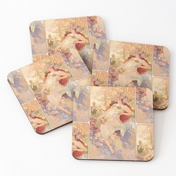 Item preview, Autumn Maiden with Grapes and Chrysanthemums designed and sold by artofuniverse.