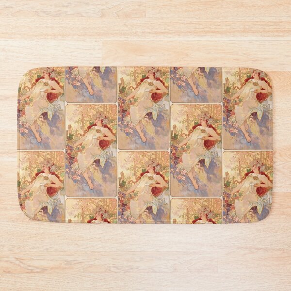 Item preview, Autumn Maiden with Grapes and Chrysanthemums designed and sold by artofuniverse.