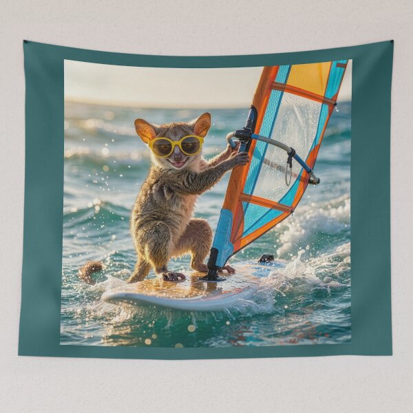 Item preview, Bush Baby Windsurfer Soaks Up the Sun designed and sold by Tridentulus.