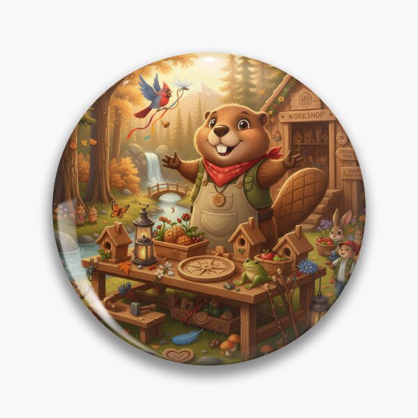 Item preview, Happy Beaver Adventures – Grand Workshop Celebration designed and sold by Clothes With Smiling Animals Walt Gral.