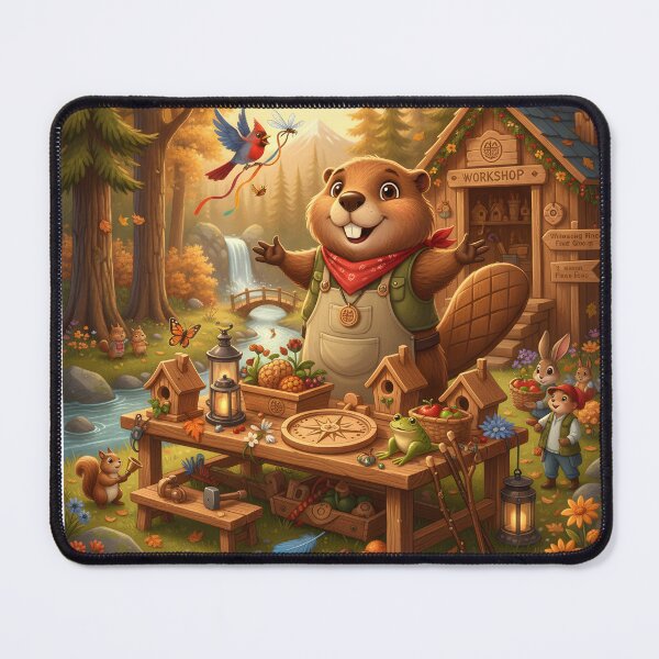 Item preview, Happy Beaver Adventures – Grand Workshop Celebration designed and sold by Clothes With Smiling Animals Walt Gral.
