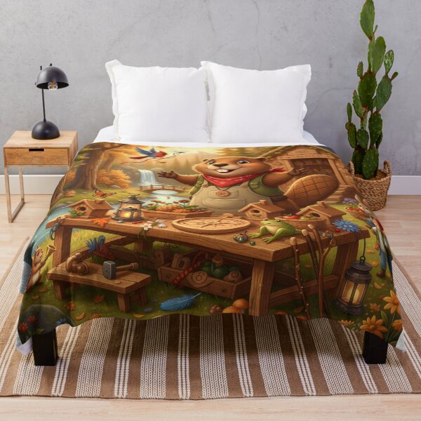 Item preview, Happy Beaver Adventures – Grand Workshop Celebration designed and sold by Clothes With Smiling Animals Walt Gral.