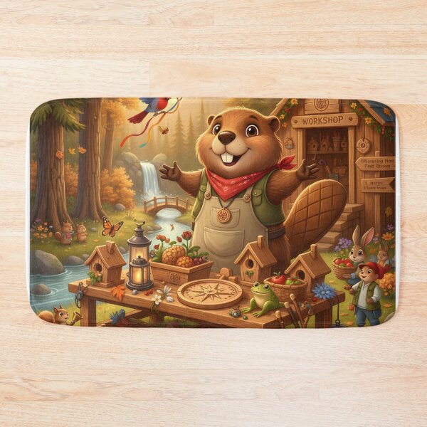 Item preview, Happy Beaver Adventures – Grand Workshop Celebration designed and sold by Clothes With Smiling Animals Walt Gral.