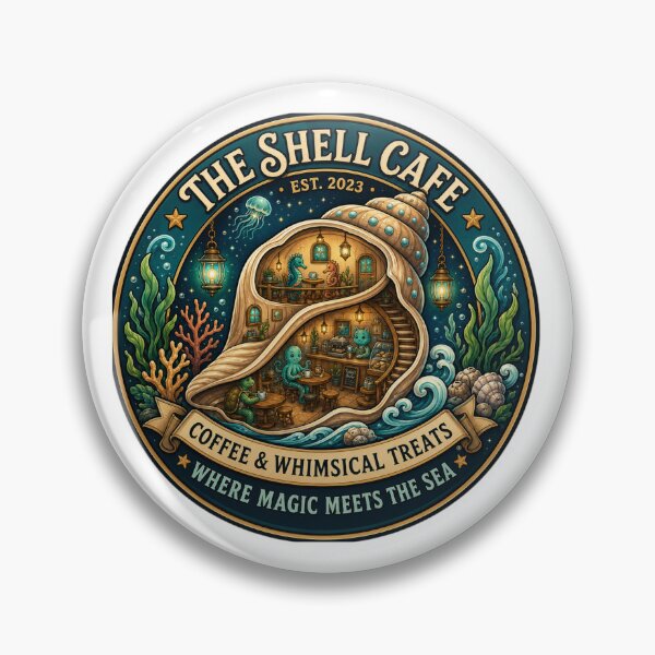 Item preview, The Shell Cafe | Whimsical Underwater Coffee Shop | Cozy Ocean Fantasy designed and sold by MrDev.