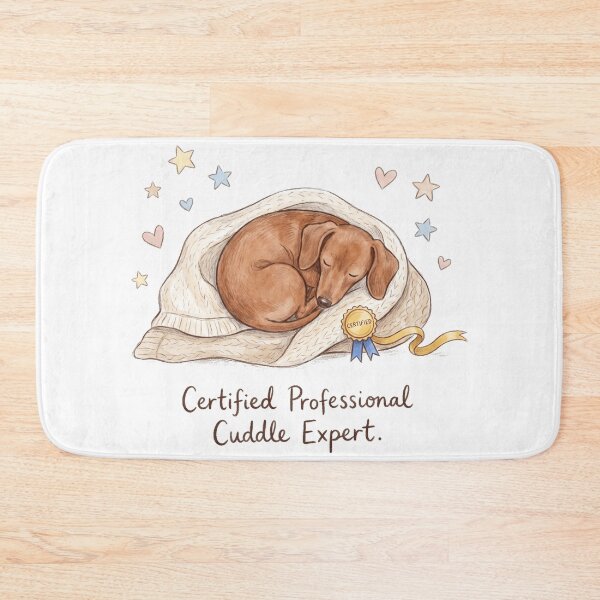 Item preview, Certified Professional Cuddle Expert Sleeping Dachshund Design designed and sold by jgoteiner.