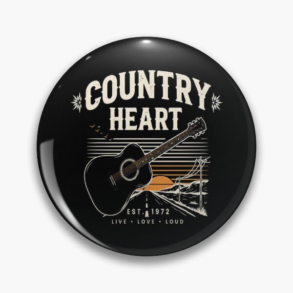 Item preview, Country Heart – Acoustic Guitar Sunset Live Love Loud Design designed and sold by Midnight Veil Designs.