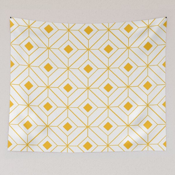 Item preview, Golden Diamond Lattice – Geometric Pattern Design designed and sold by BuckaBaby.
