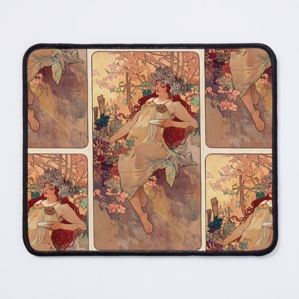 Item preview, Autumn Woman with Grapes and Chrysanthemums designed and sold by artofuniverse.