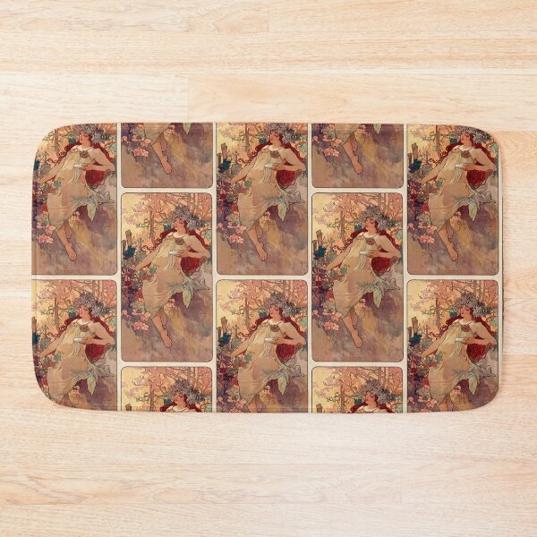 Item preview, Autumn Woman with Grapes and Chrysanthemums designed and sold by artofuniverse.