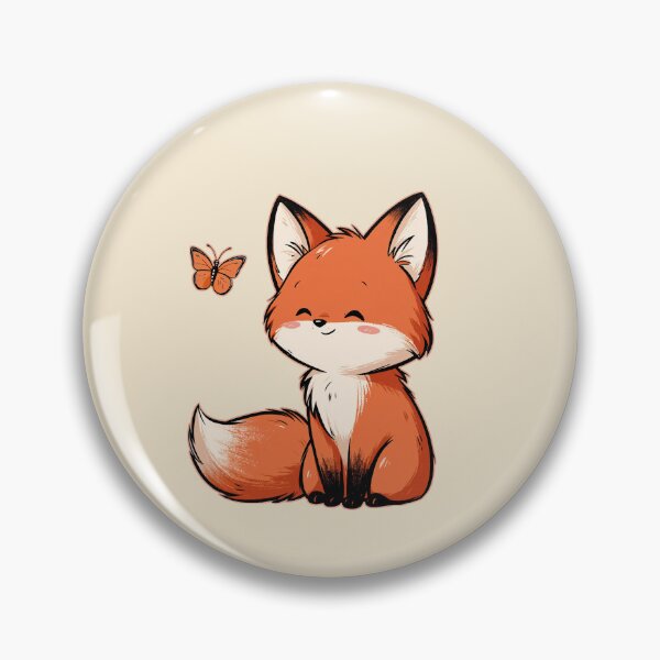 Artikelvorschau, Fuchs mit Schmetterling entworfen und verkauft von Fran Fryberg.