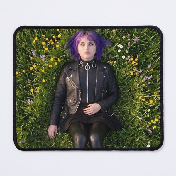 Item preview, Goth Girl Lying in a Wildflower Meadow designed and sold by D6rkT3chDemon.