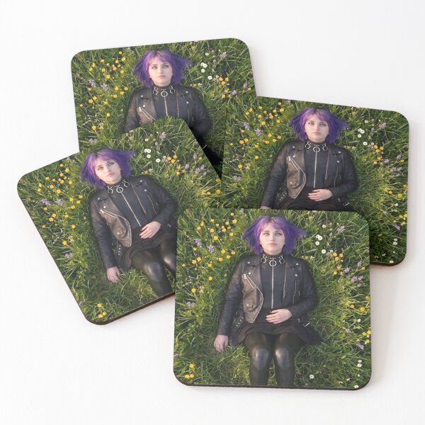 Item preview, Goth Girl Lying in a Wildflower Meadow designed and sold by D6rkT3chDemon.