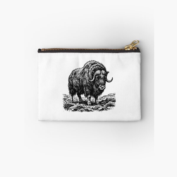 Item preview, Vintage Woodcut Muskox Illustration designed and sold by DuckOddity.