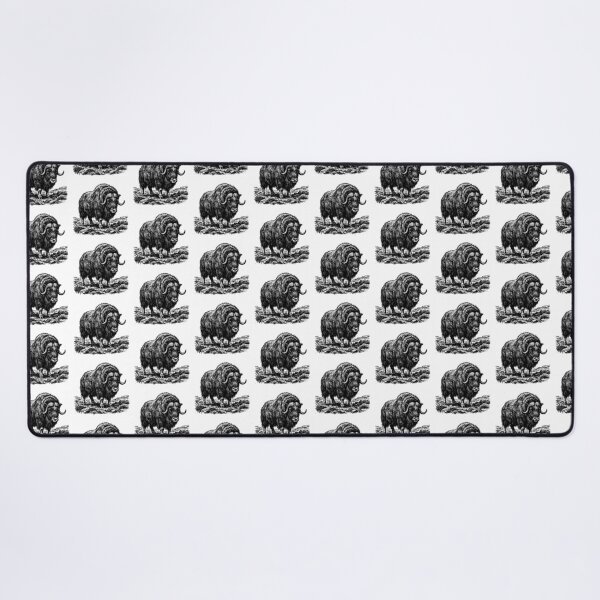 Item preview, Vintage Woodcut Muskox Illustration designed and sold by DuckOddity.