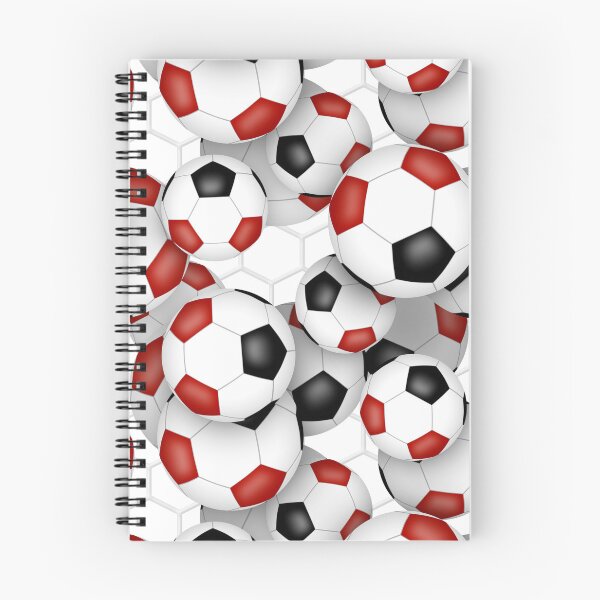 Item preview, Soccer balls with goal netting accent pattern - red & black designed and sold by katzdzynes.
