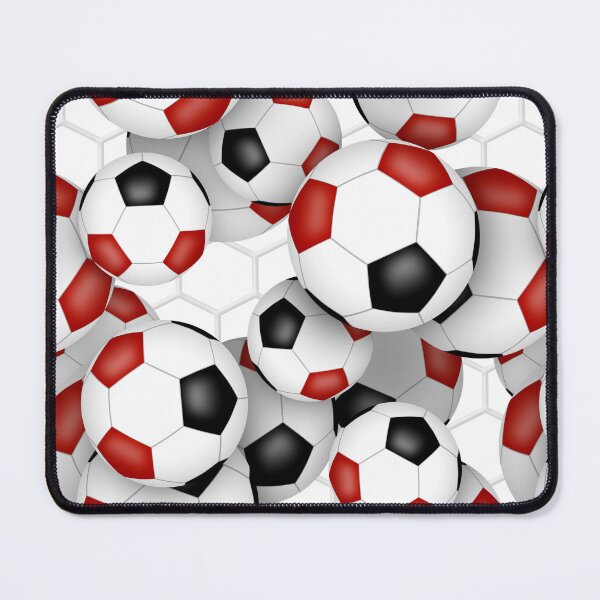 Item preview, Soccer balls with goal netting accent pattern - red & black designed and sold by katzdzynes.